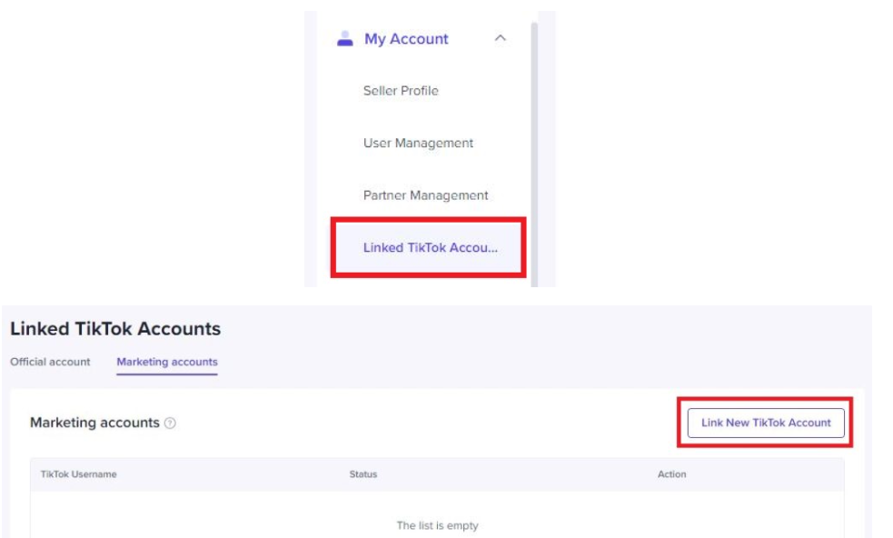 TIKTOK Account link